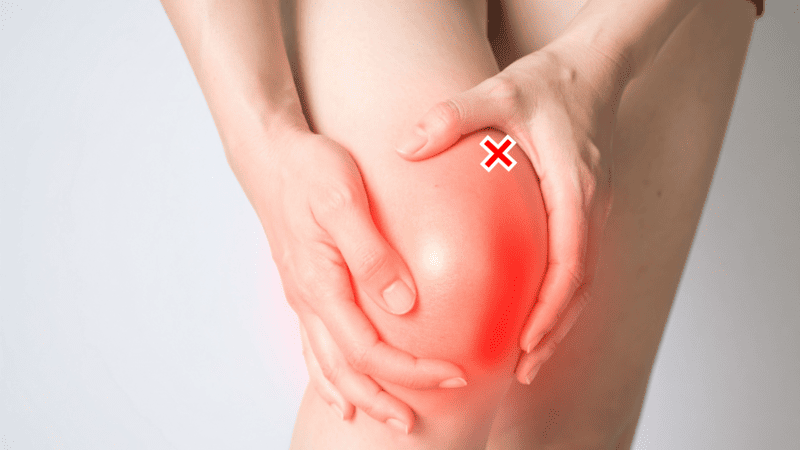 内側広筋のトリガーポイントから生じる関連痛